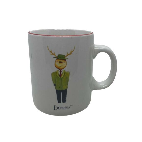 Santa’s Reindeers DONNER Christmas Mug Rainbow Mountain - Picture 1 of 4